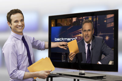 Digitaler Magier Simon Pierro mit Reinhold Beckmann