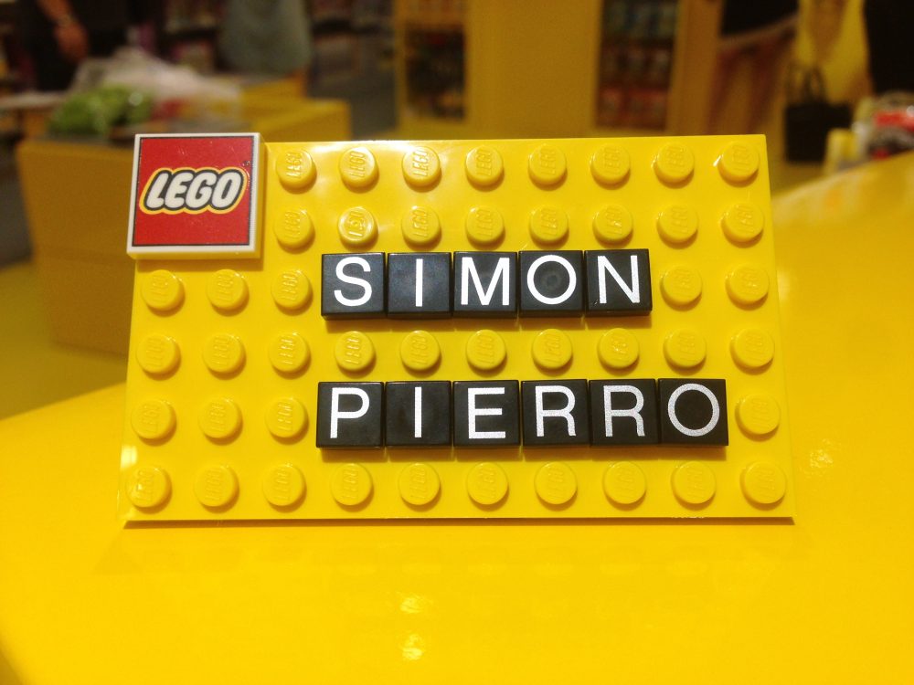 My name on a LEGO board