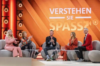 Simon Pierro in der ARD Sendung Verstehen Sie Spaß? am 27. Mai 2023 (Copyright: Patricia Neligan)