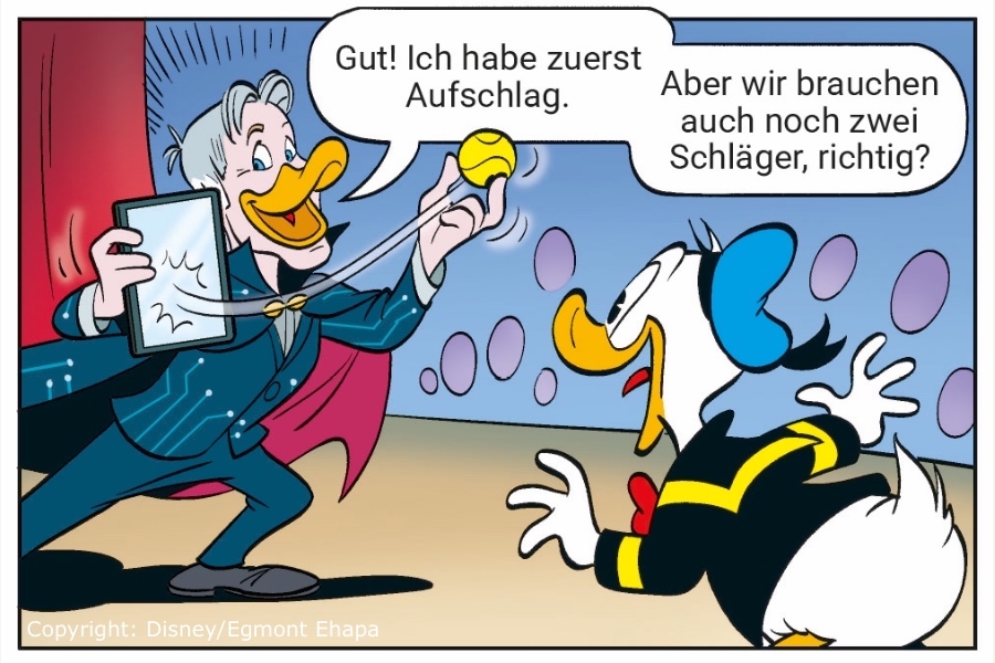 2 Digital Magician Simon Pierro duckified in the Micky Mouse Magazine with Donald Duck as his Apprentice